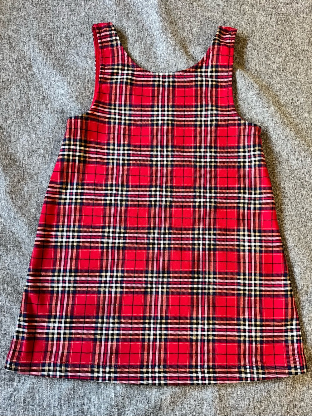 H&M Girl Red Plaid Sleeveless Dress LIKE NEW